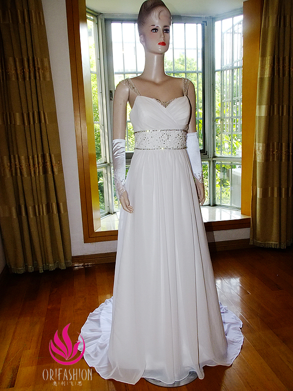 Orifashion HandmadeReal Custom Made Silk Chiffon Wedding dress R - Click Image to Close